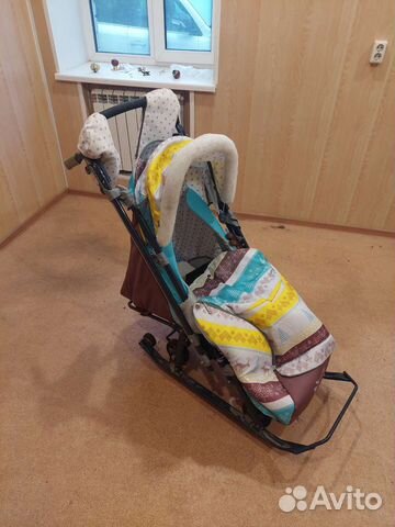 Санки-коляска Ника детям 7-3 Скандинавский бирюзов