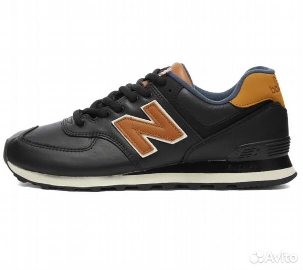 New balance ML574OMD кожаные чёрные 44EUR оригинал