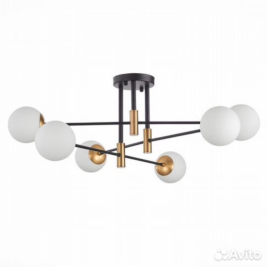 Люстра металл и стекло в спальню современная