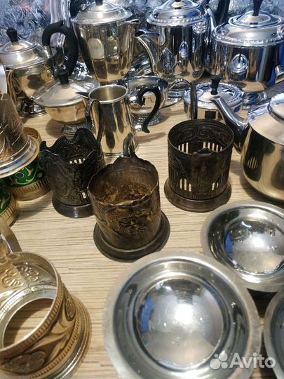 Чайники подстаканники для самоваров наборы мельхио