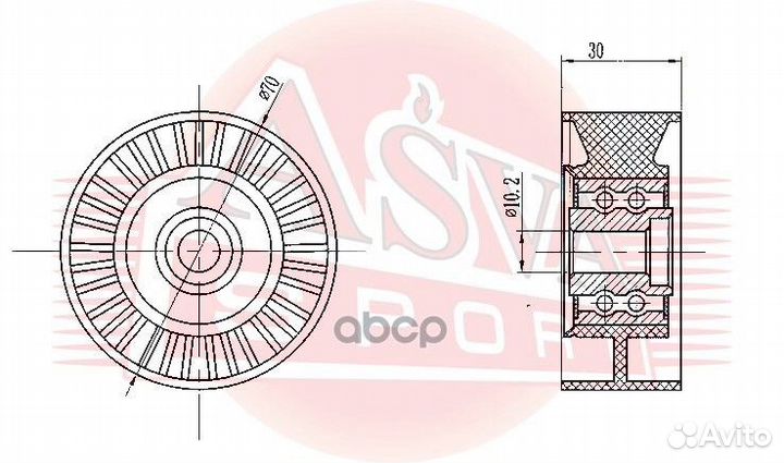 Ролик натяжной hybp008 asva