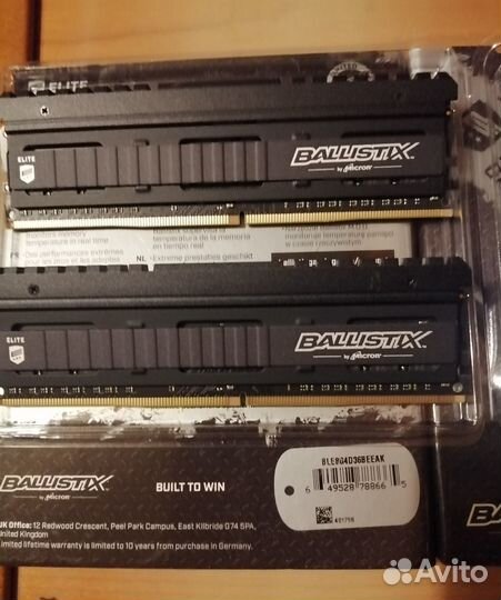 Оперативная Память Сrucial DDR4 8Gb 3600 CL16 гар