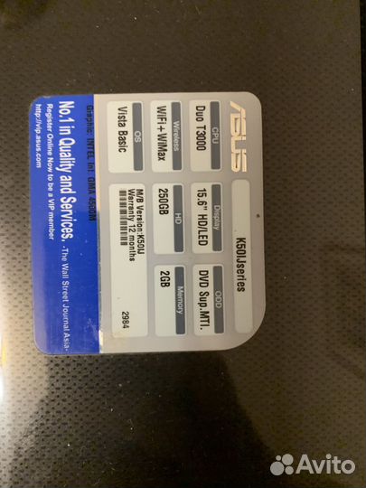 Ноутбук asus K50IJseries