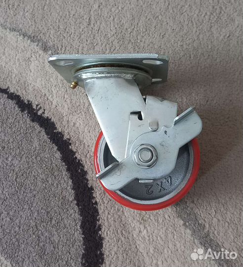 Колёсная опора большегрузная поворотная с тормозом