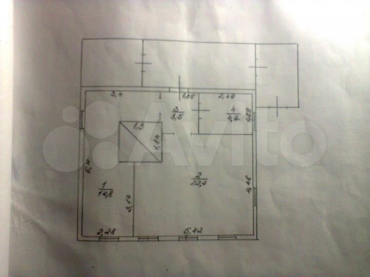 Дом 45,7 м² на участке 22 сот.