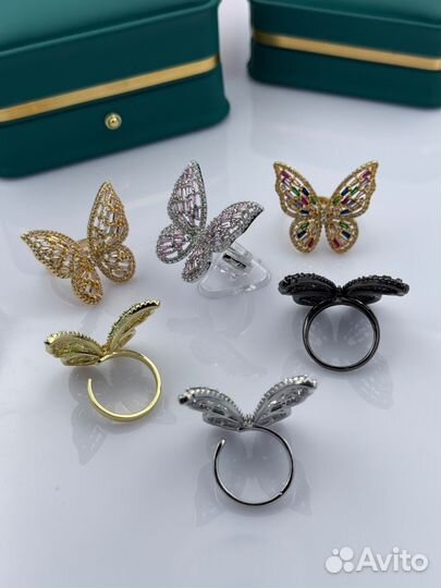 Кольцо бабочка