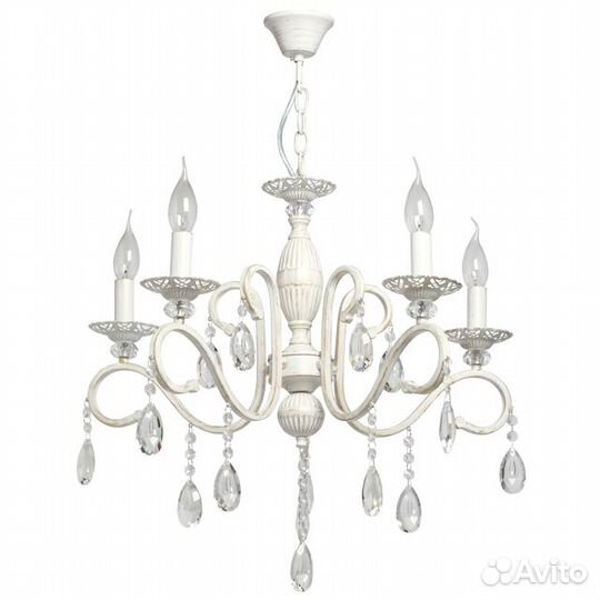 Люстра подвесная De city Аврора 5х60Вт E14 белый