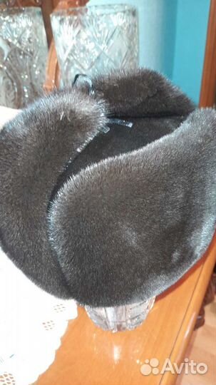 Норковая шапка мужская ушанка