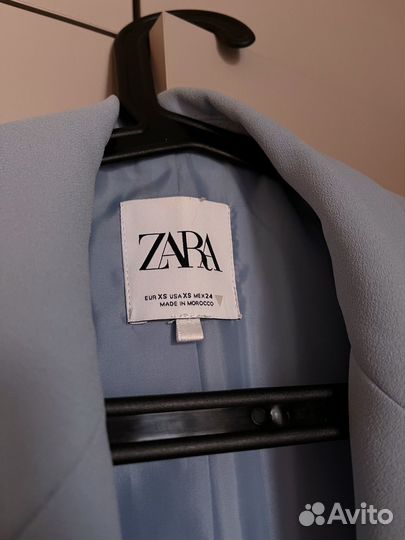 Пиджак женский Zara XS голубой