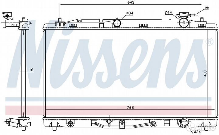 Радиатор охлаждения двс lexus ES (2007) ES 350 3.5
