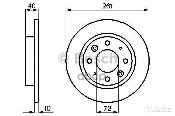 0 986 479 018 диск тормозной задний KIA Carens