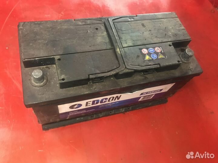 Аккумулятор edcon 100Ah 830A 353х175х190 Ca/Ca б/у