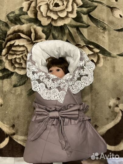 Одеяло и уголок на выписку новорожденного осень