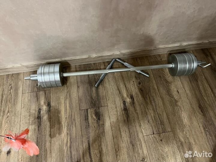 Штанга + гантели новые (50 кг)