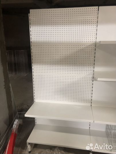 Стеллаж торговый белый