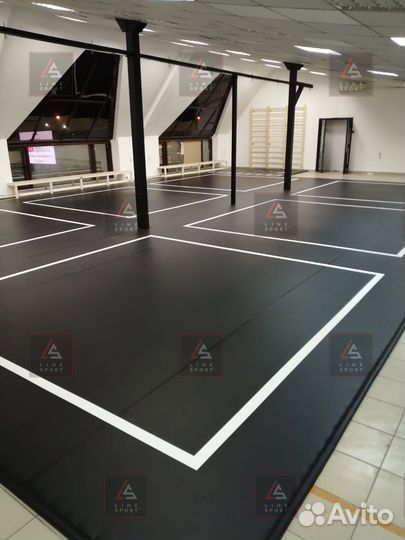 Борцовский ковер 12х12 двухцветный