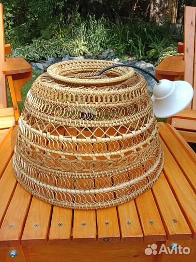 Вьетнамская плетёная соломенная люстра