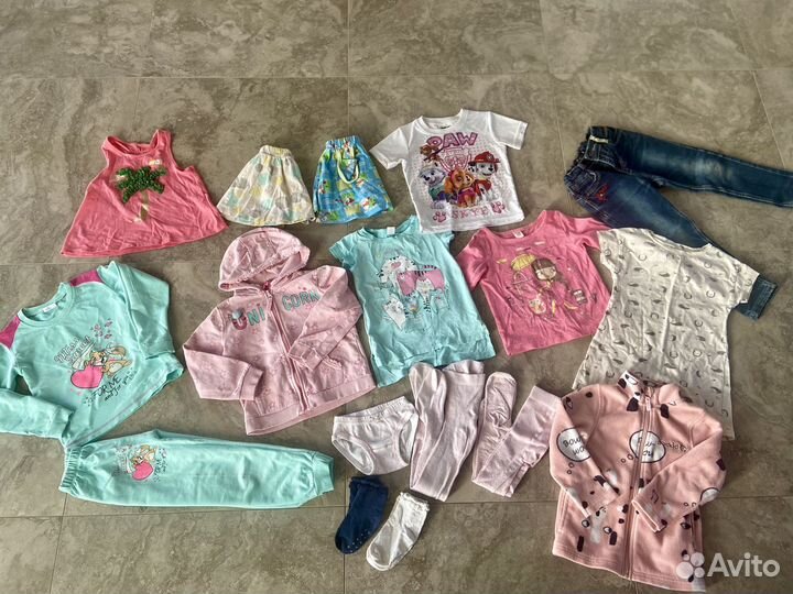 Вещи на девочку пакетом 98-104 рр