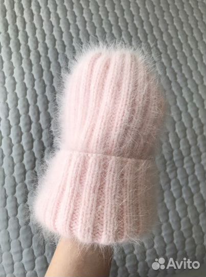Шапка женская ручной работы из пуха норки