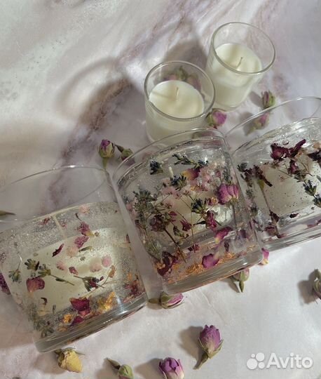 Подарочный набор свеча стакан