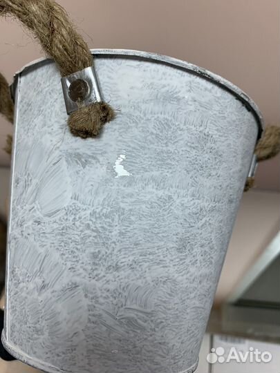 Кашпо для цветов оцинкованное