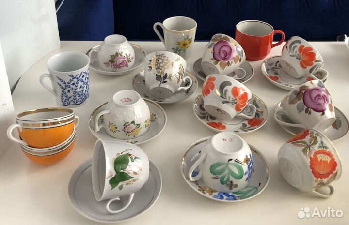 Чашки чайные пары Дулево СССР