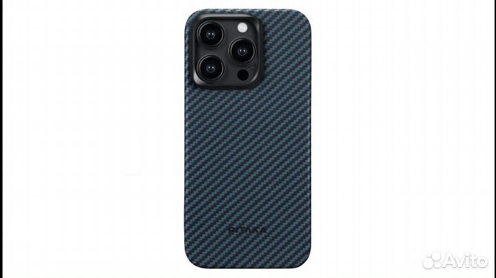 Чехол Pitaka для iPhone 15 Pro Black/Blue