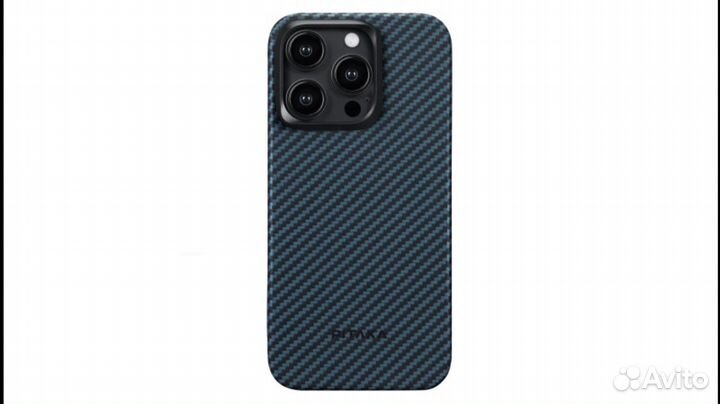 Чехол Pitaka для iPhone 15 Pro Black/Blue