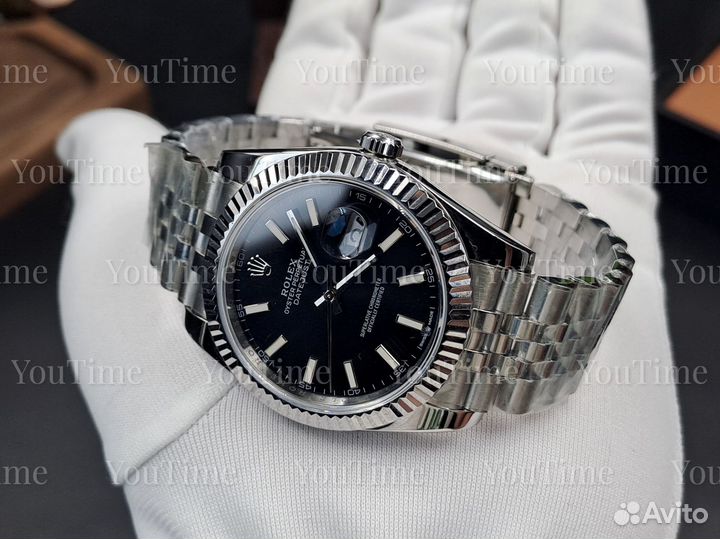 Rolex Datejust Black часы мужские механические