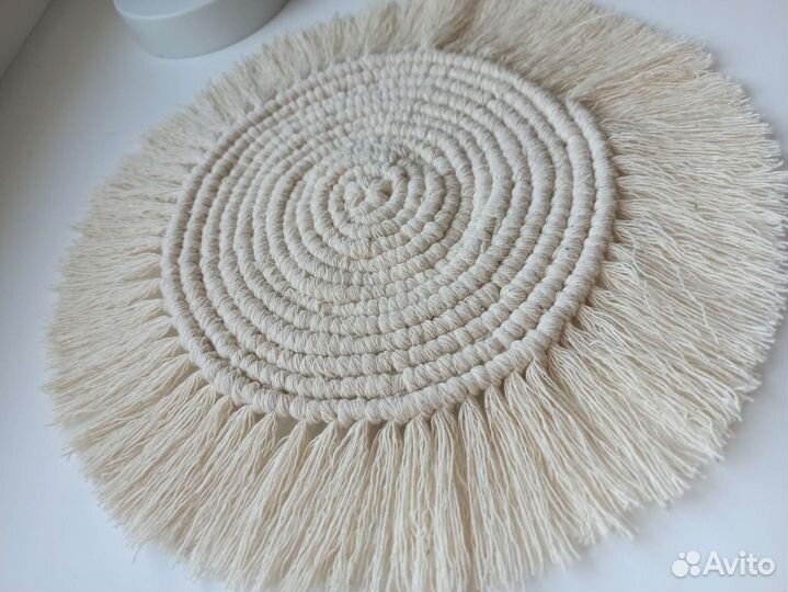 Салфетка макраме подставка под горячее