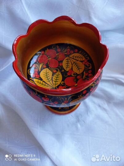 Хохлома ваза для фруктов