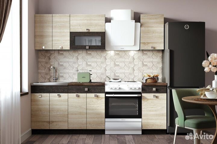 Кухонный гарнитур 1,6 Виола. Цена за всю кухню