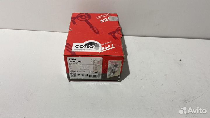 Колодки тормозные передние TRW GDB2098