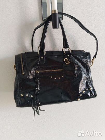 Сумка натуральная кожа Италия черная The Alba