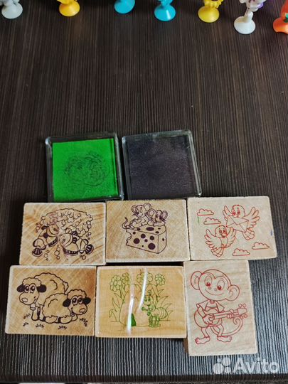 Прилипалы,скрепыши,штампы 14 шт для детей