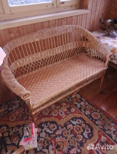 Комплект из натур. ротанга