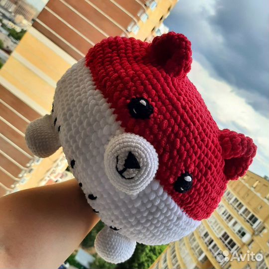 Подушка ручной работы (декор) (собака-питахайя)