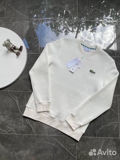 Свитшот lacoste на флисе зимний