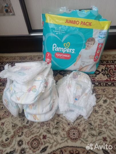 Подгузники-трусики памперс 7