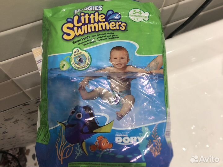 Трусики для плавания huggies 3-4