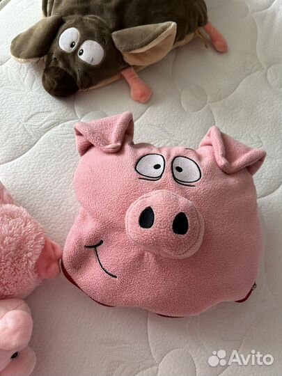 Мягкие подушки игрушки - плед