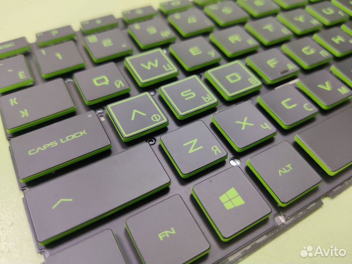 Клавиатура HP Pavilion Gaming 15-dk зелёная