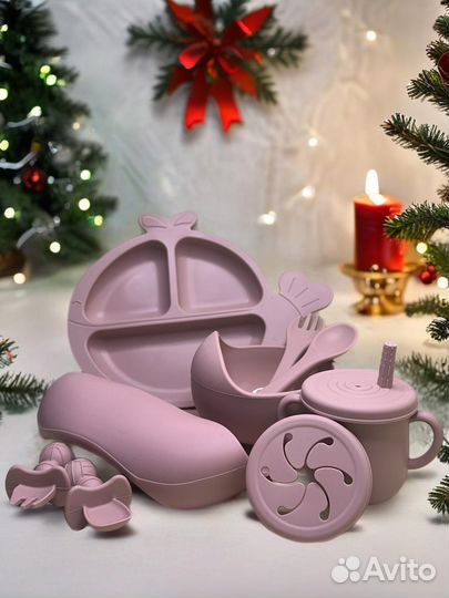 Силиконовая детская посуда