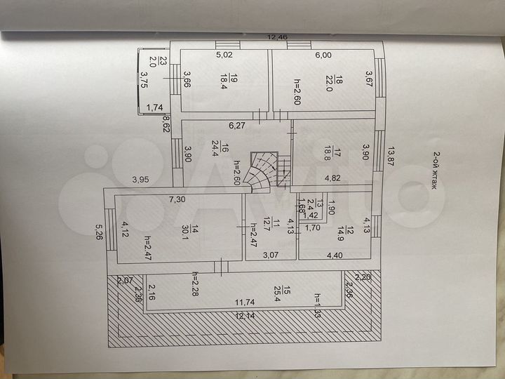 Коттедж 460 м² на участке 15 сот.