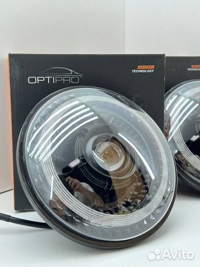 Светодиодные Bi-led фары нива с дхо 90W