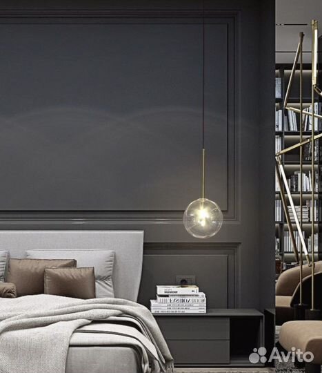 Светильник подвесной стеклянный шар