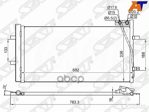 Радиатор кондиционера Audi Q3 11-19 / RS Q3 13-16
