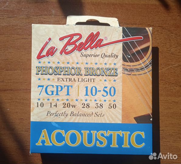 Струны для акустической гитары (La Bella)
