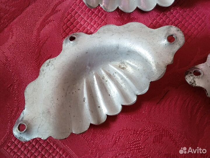 Мебельные ручки ракушки, 5 шт. 1962 год