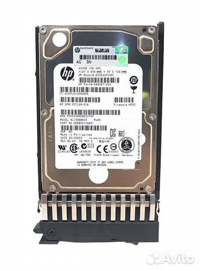 Жесткий диск HP 689287-003 G8 G9 600GB 6G 10K 2.5